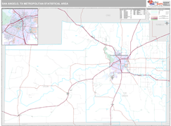 San Angelo Metro Area Digital Map Premium Style